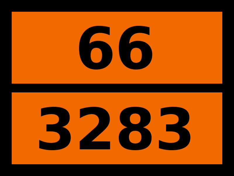 Табличка опасный груз "66-3283. Селена соединение твердое, н.у.к."