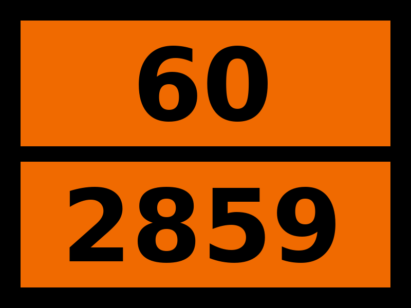 Табличка опасный груз "60-2859. Аммония метаванадат"