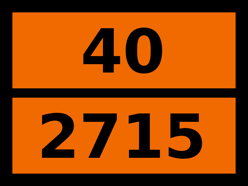 Табличка опасный груз "40-2715. Алюминия резинат"