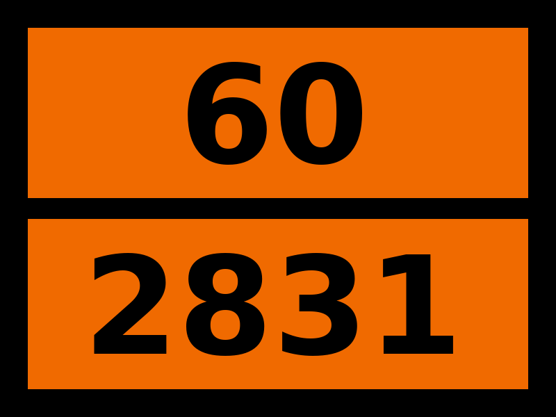 Табличка опасный груз "60-2831. 1,1,1-трихлорэтан"