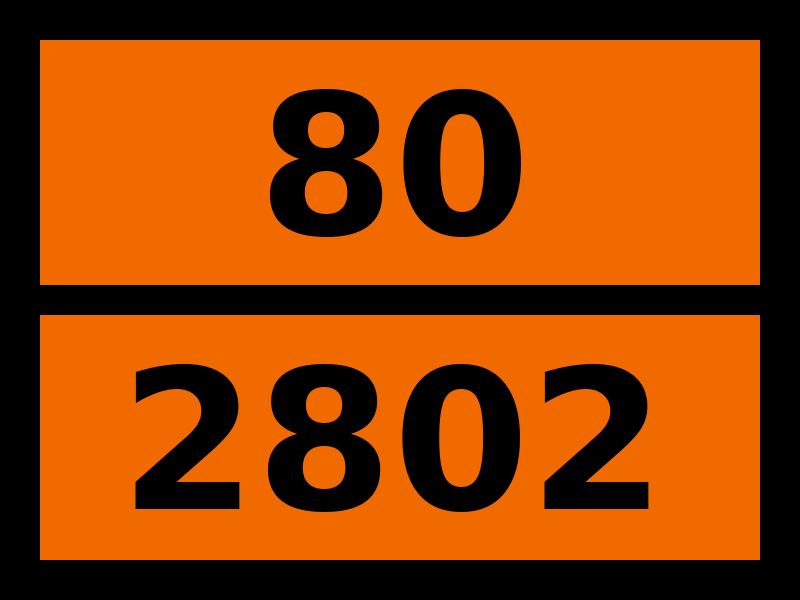 Табличка опасный груз "80-2802. Меди хлорид"