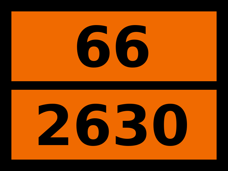 Табличка опасный груз "66-2630. Селенаты или селениты"