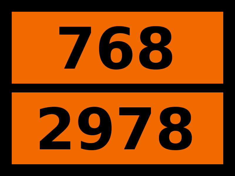 Табличка опасный груз "768-2978. Радиоактивный материал"