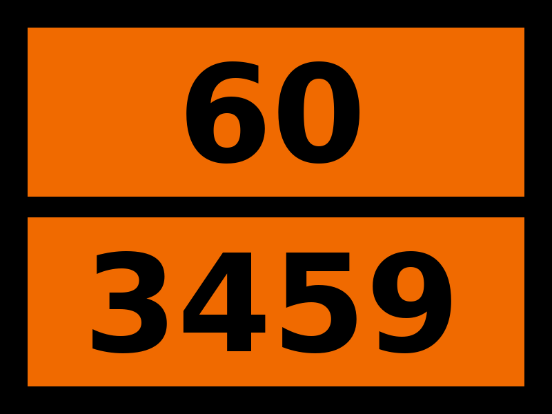 Табличка опасный груз "60-3459. Нитробромбензолы твердые"