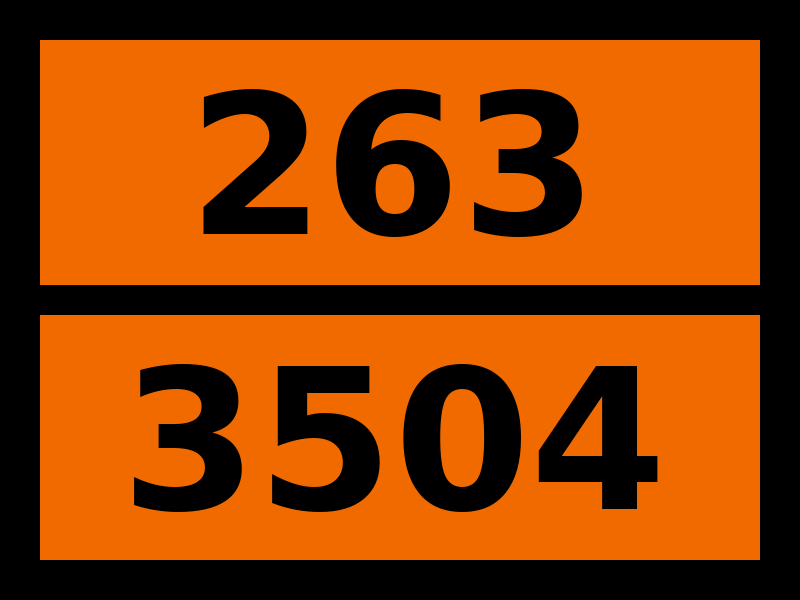 Табличка опасный груз "263-3504. Продукт химический под давлением"
