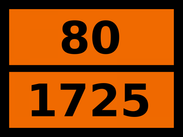 Табличка опасный груз "80-1725. Алюминия бромид безводный"