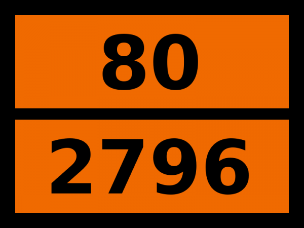 Табличка опасный груз "80-2796. Кислота серная"