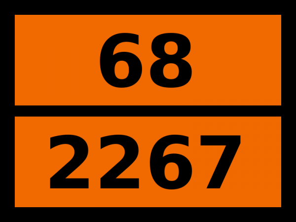 Табличка опасный груз "68-2267. Диметилтиофосфорилхлорид"