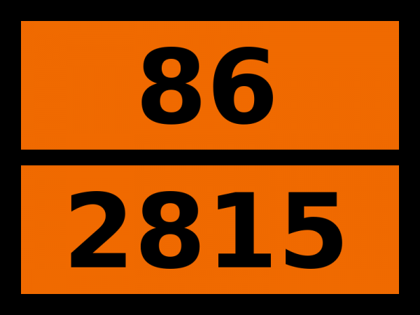 Табличка опасный груз "86-2815. N-аминоэтилпиперазин"