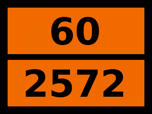 Табличка опасный груз "60-2572. Фенилгидразин"