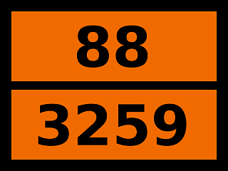 Табличка опасный груз "88-3259. Амины твердые коррозионные"