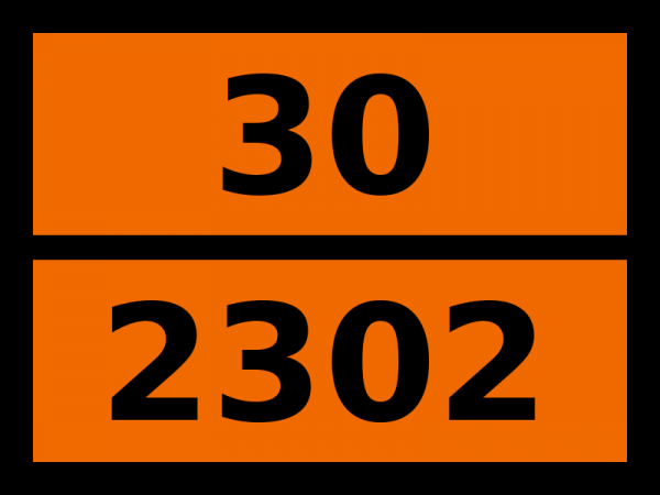 Табличка опасный груз "30-2302. 5-метилгексанон-2"