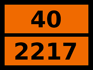 Табличка опасный груз "40-2217. Жмых с массовой долей растительного масла не более 1"