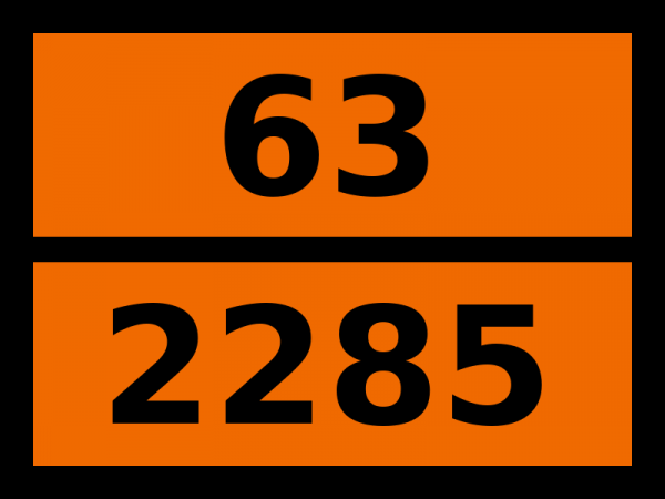Табличка опасный груз "63-2285. Изоцианатобензотрифториды"