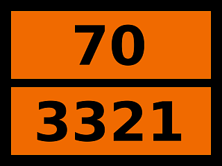 Табличка опасный груз "70-3321. Радиоактивный материал"