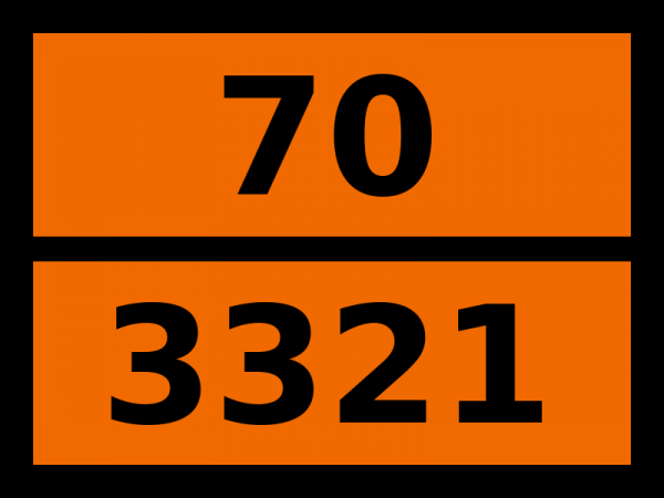 Табличка опасный груз "70-3321. Радиоактивный материал"