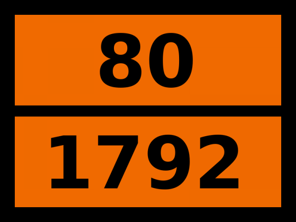 Табличка опасный груз "80-1792. Иода монохлорид твердый"