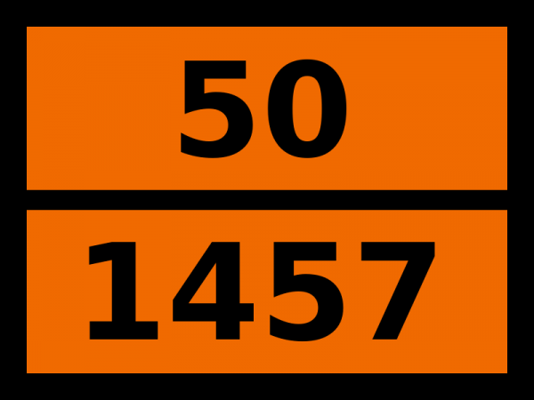 Табличка опасный груз "50-1457. Кальция пероксид"