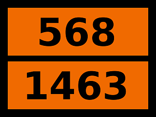 Табличка опасный груз "568-1463. Хрома триоксид безводный"