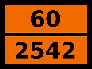 Табличка опасный груз "60-2542. Трибутиламин"