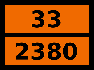 Табличка опасный груз "33-2380. Диметилдиэтоксисилан"