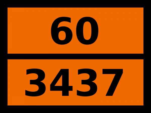 Табличка опасный груз "60-3437. Хлоркрезолы твердые"