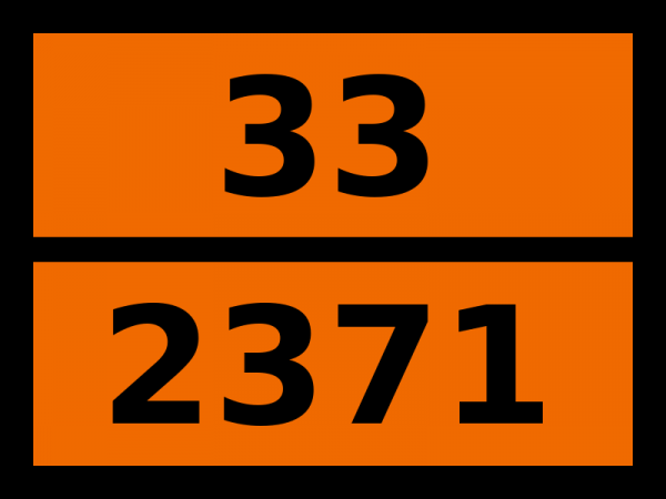 Табличка опасный груз "33-2371. Изопентены"