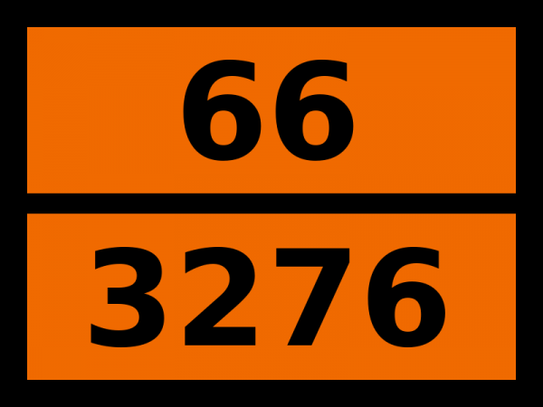 Табличка опасный груз "66-3276. Нитрилы жидкие токсичные, н.у.к."