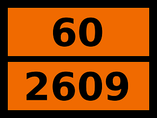 Табличка опасный груз "60-2609. Триаллилборат"