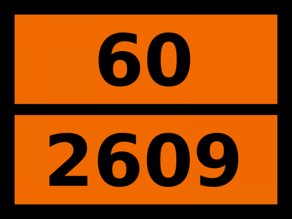 Табличка опасный груз "60-2609. Триаллилборат"