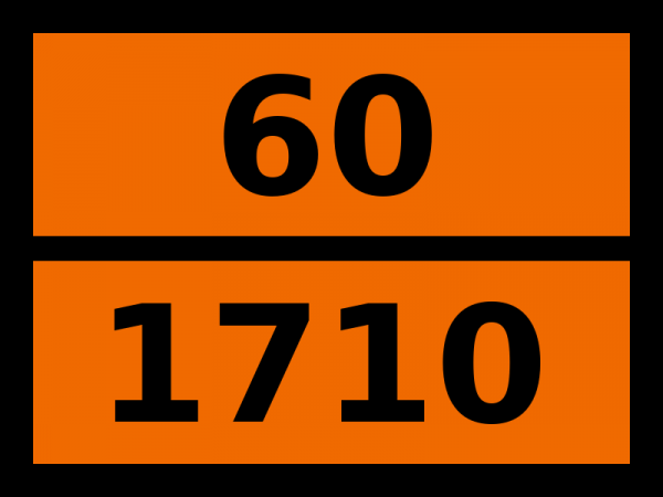 Табличка опасный груз "60-1710. Трихлорэтилен"