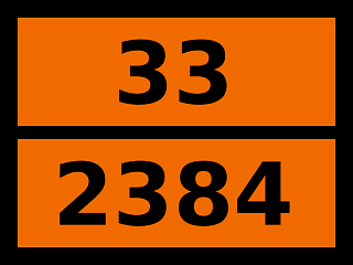 Табличка опасный груз "33-2384. Эфир ди-н-пропиловый"
