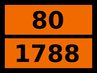 Табличка опасный груз "80-1788. Кислота бромистоводородная"