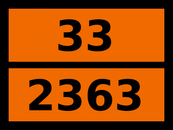Табличка опасный груз "33-2363. Этилмеркаптан"