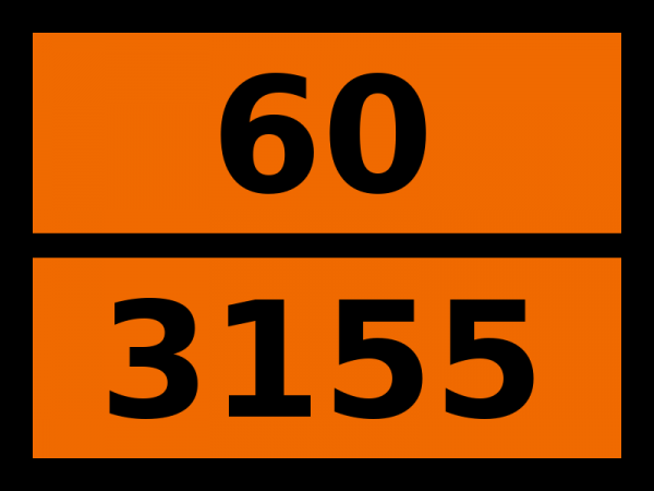 Табличка опасный груз "60-3155. Пентахлорфенол"