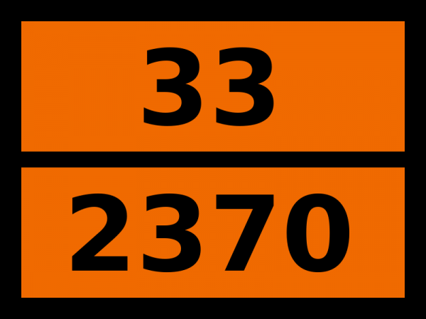 Табличка опасный груз "33-2370. Гексен-1"