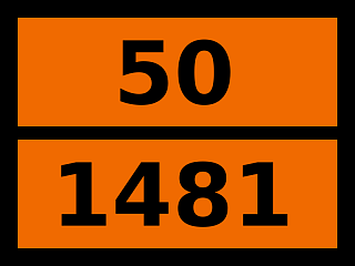 Табличка опасный груз "50-1481. Перхлораты неорганические, н.у.к."