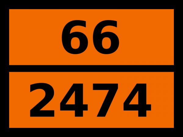 Табличка опасный груз "66-2474. Тиофосген"