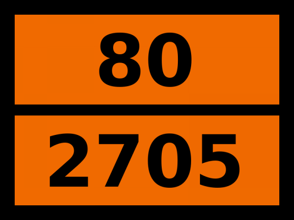 Табличка опасный груз "80-2705. Пентол-1"