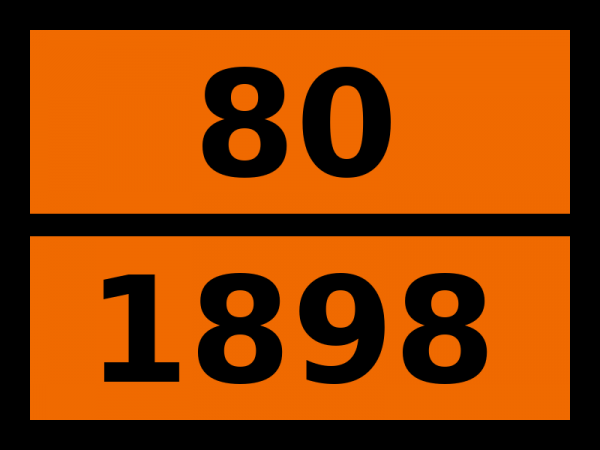 Табличка опасный груз "80-1898. Ацетилиодид"