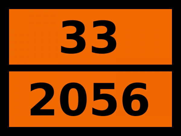 Табличка опасный груз "33-2056. Тетрагидрофуран"