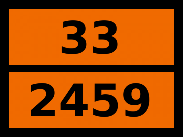 Табличка опасный груз "33-2459. 2-метилбутен-1"