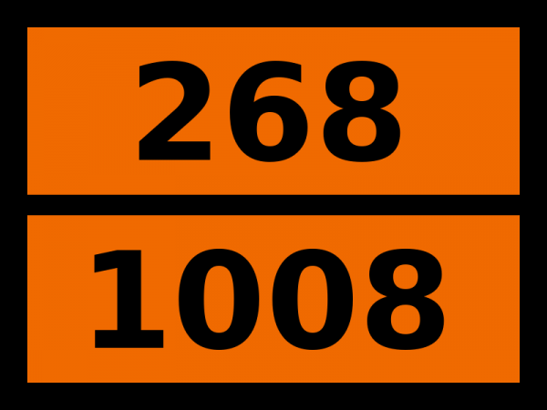 Табличка опасный груз "268-1008. Бора трифторид"