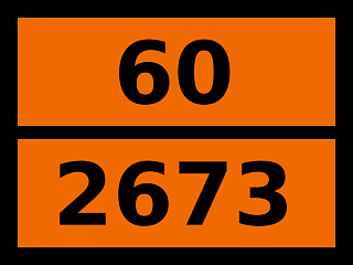 Табличка опасный груз "60-2673. 2-амино-4-хлорфенол"