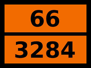 Табличка опасный груз "66-3284. Теллура соединение, н.у.к."