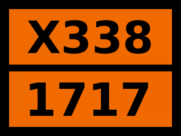 Табличка опасный груз "X338-1717. Ацетилхлорид"