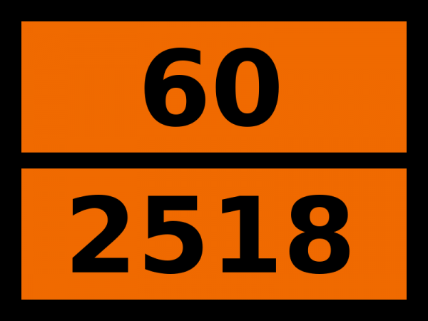 Табличка опасный груз "60-2518. 1,5,9-циклододекатриен"