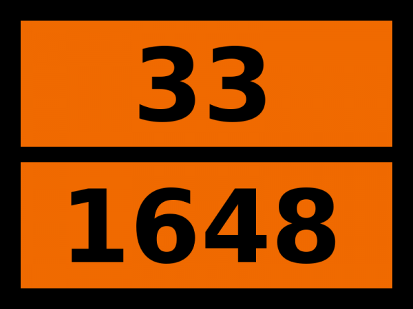 Табличка опасный груз "33-1648. Ацетонитрил"