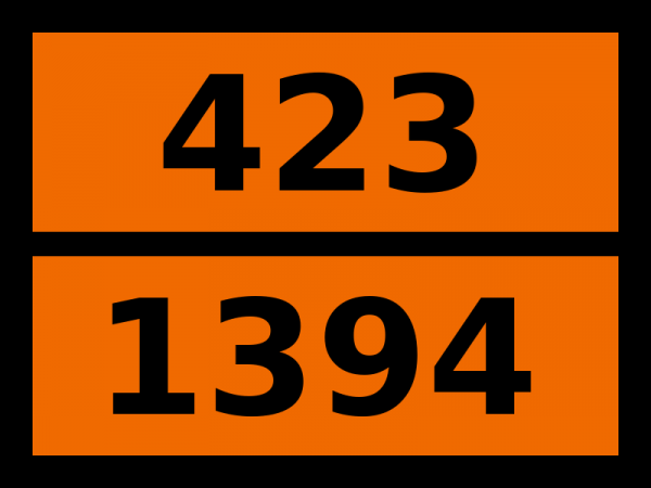 Табличка опасный груз "423-1394. Алюминия карбид"
