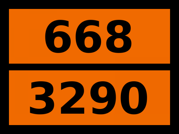 Табличка опасный груз "668-3290. Вещество твердое токсичное"